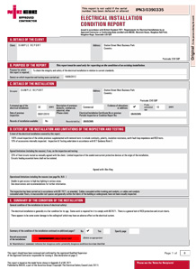 Electrical test sheet